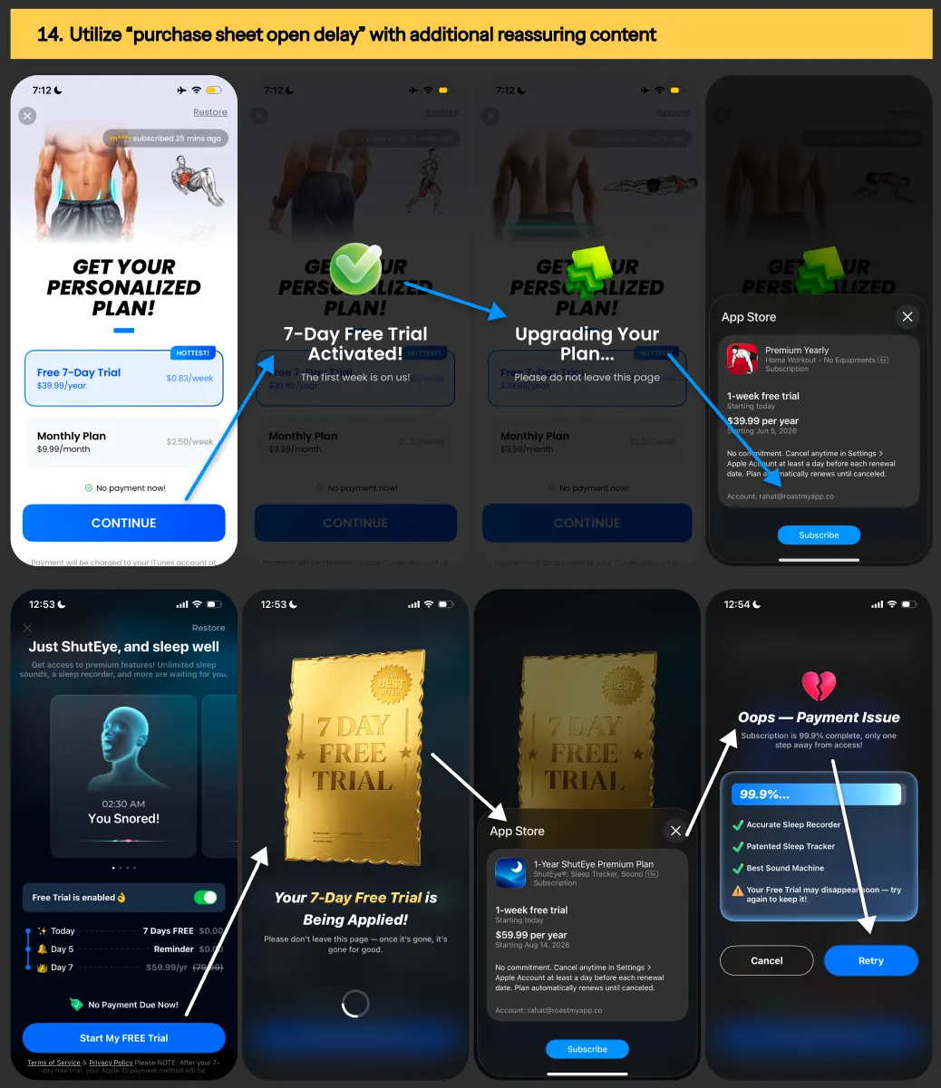 Paywall examples from Shuteye & Home workout app
