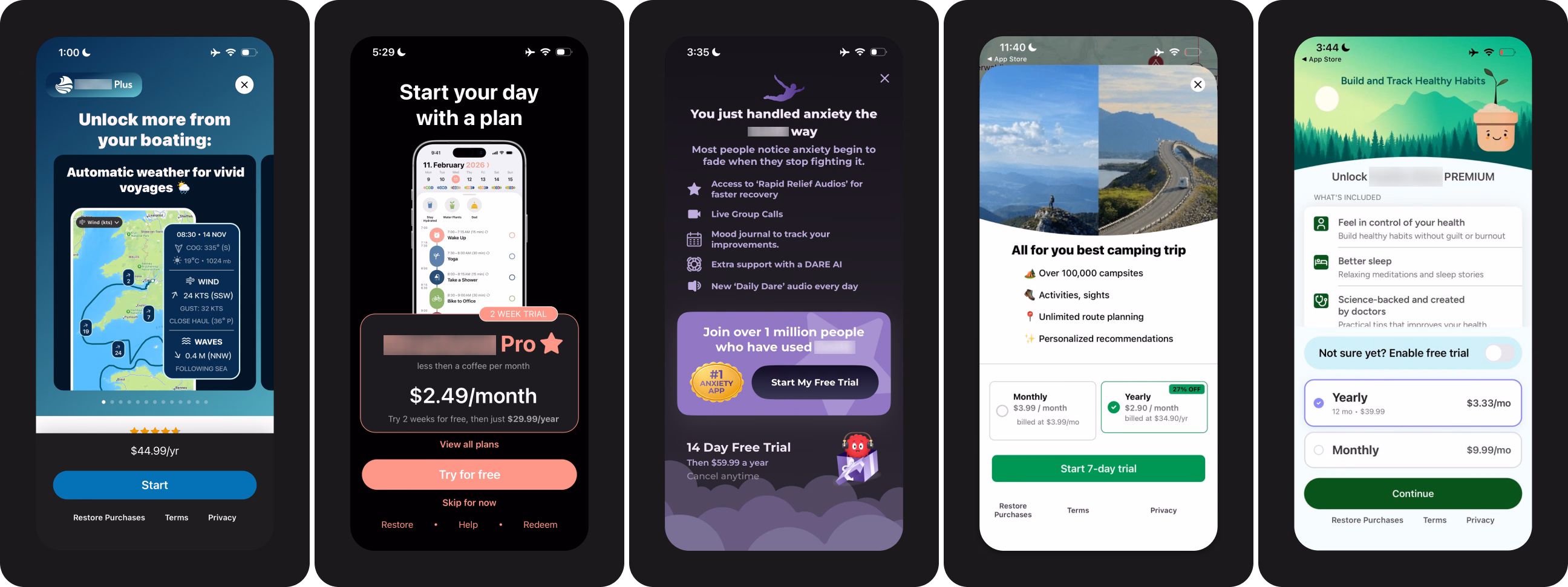 Paywall examples that do not follow proven design patterns