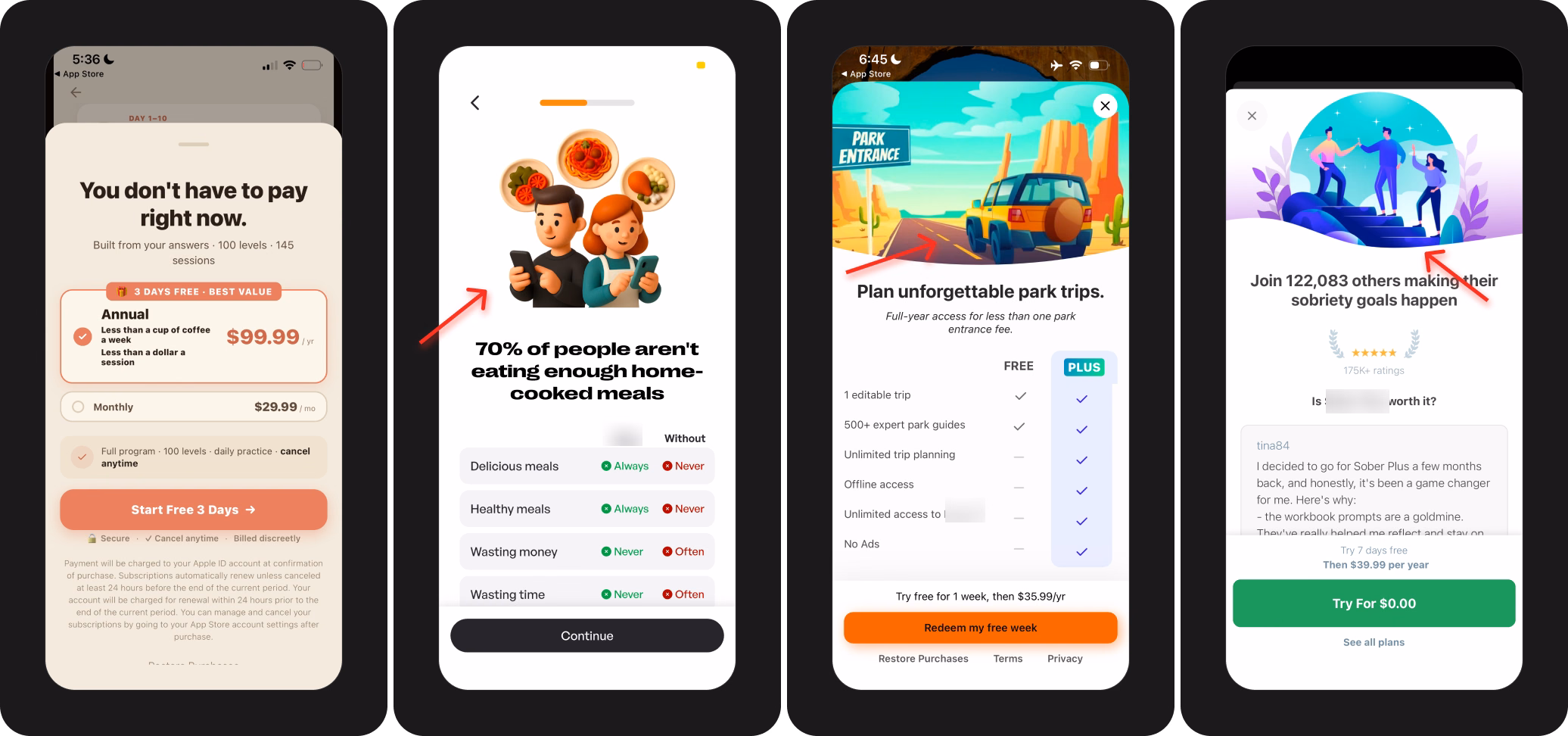 Paywall examples with possible AI-generated visual assets